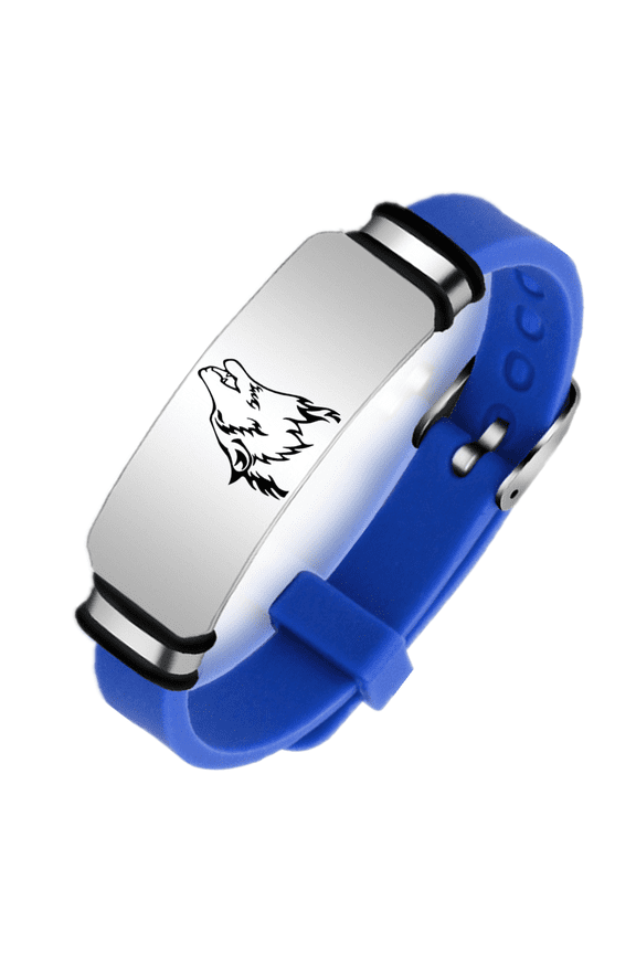 Adjustable Viking Fenrir Wolf Silicone Bracelet,Inspirational Wolf Faith Wolves Spirit Reminder Wristband Wolf Fans Jewelry Gifts for Men Women Adults Kids, Mulitple Colors