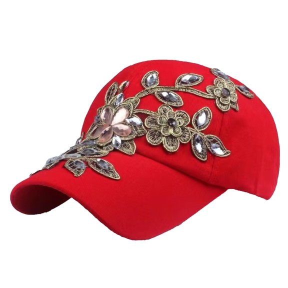 Adjustable Visors for Women Baseball Cap Solid Color Windproof Lightweight Fashionable Hip Hop Hat Birthday Gift,Red Women's Accessories Visors