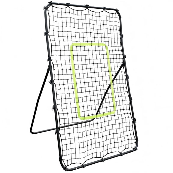 Adjustable Volleyball Rebounder Net 4.5x3 Ft,Volleyball Training Equipment for Lacrosse, Baseball, Soccer,Tennis,Backyard Volley Ball Practice Volleying Bumping Spiking Hitting