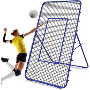 Adjustable Volleyball Rebounder Net 7x4 FT, Steel Frame & High-Tension PE Netting, & Portable Training Equipment