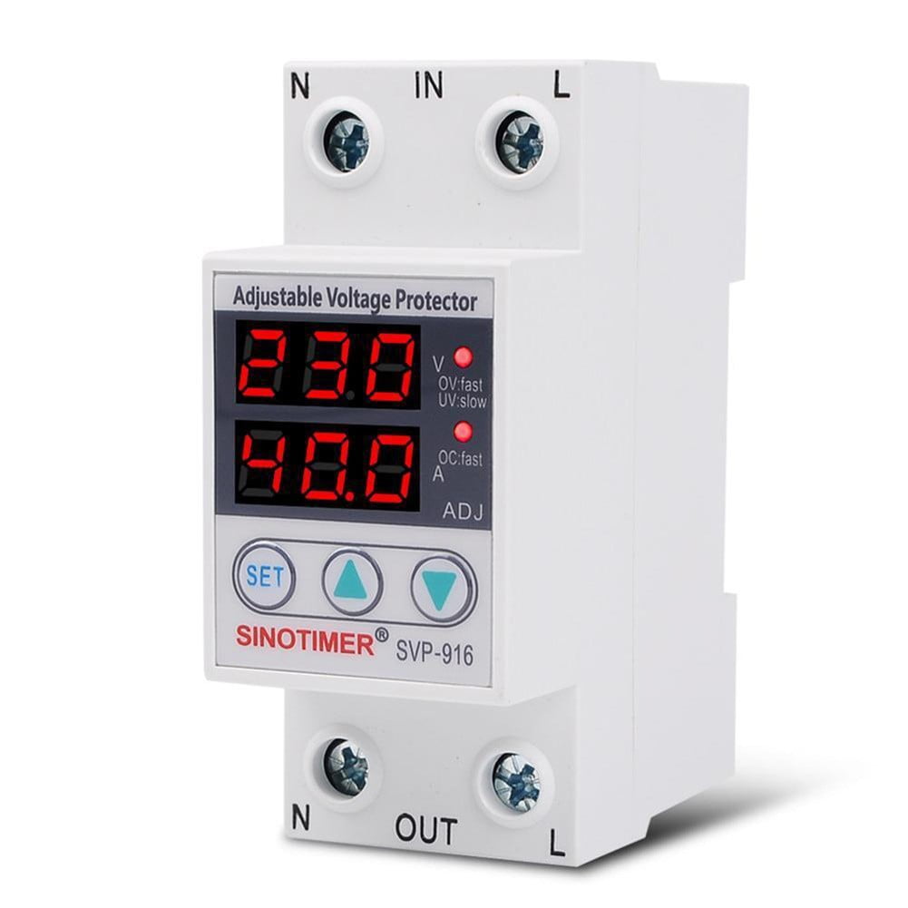 Adjustable Voltage Surge Protector SVP916 Current Limiting 40A 63A 80A