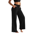 thumbnail image 1 of Adjustable Waist Casual Pants with Pockets - Polyester Fabric, Sports & Daily Use, Spring/Summer, Machine Wash, Versatile Outfit, 1 of 3