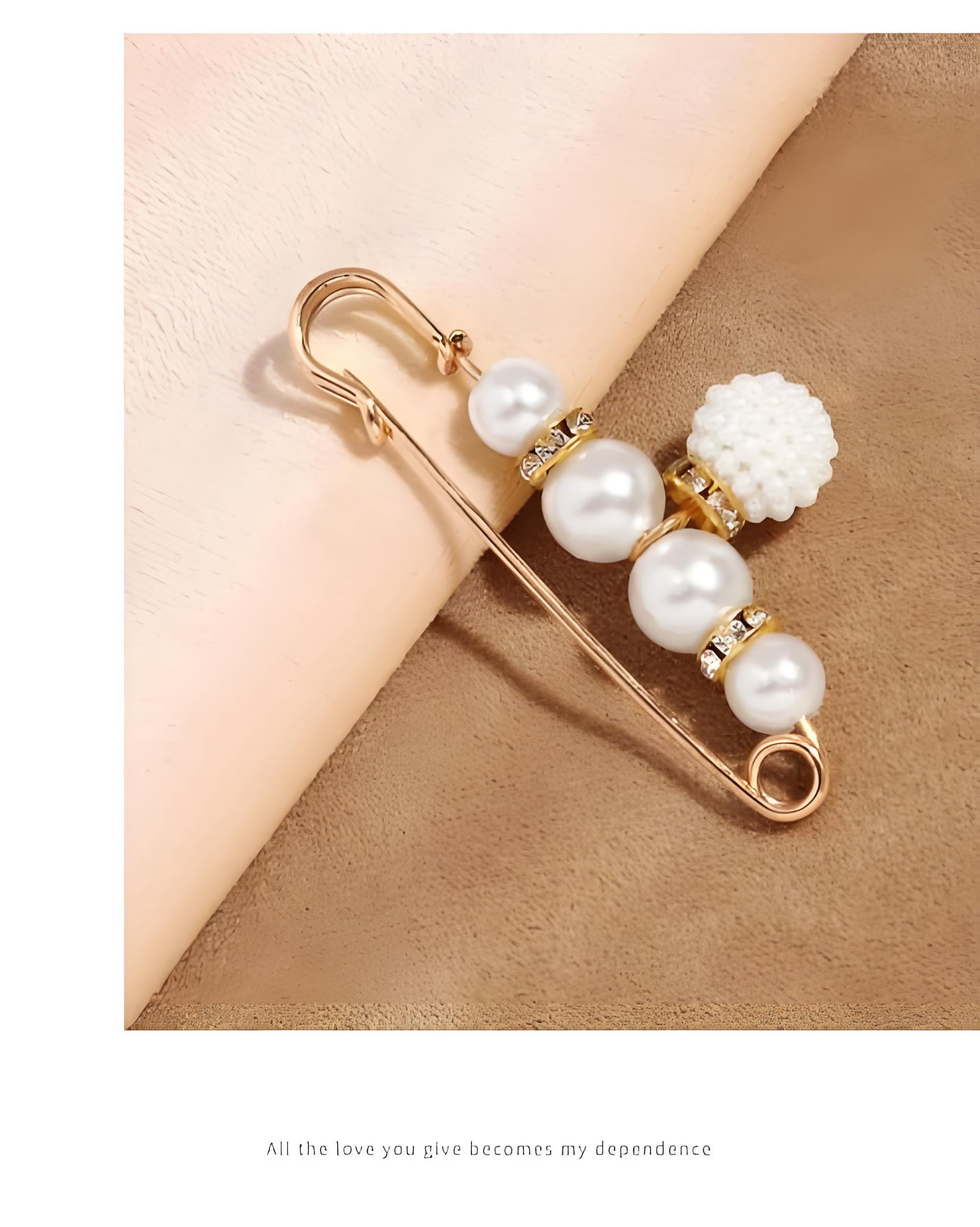 Adjustable Waist Pin Clip Elegant Waist Reducing Brooch with Pearl ...