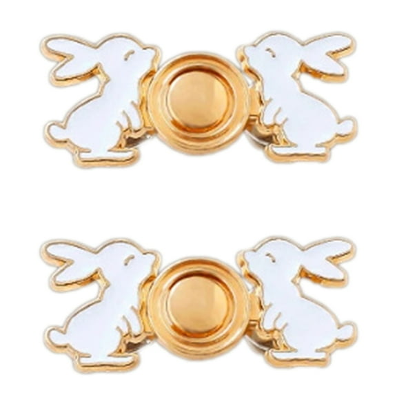 Adjustable Waist Tightener for Pants Bunny//D Aisy Design Fashion Belt Buckle (2 Pcs Set) Jeans Waistband Reducer Accessories for Women & Men