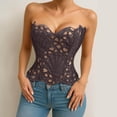 thumbnail image 1 of Adjustable Waist Trainer Corset Top: Sleeveless Lace-Up Bustier for Women for Cosplay, Costumes and Lingerie, 1 of 6