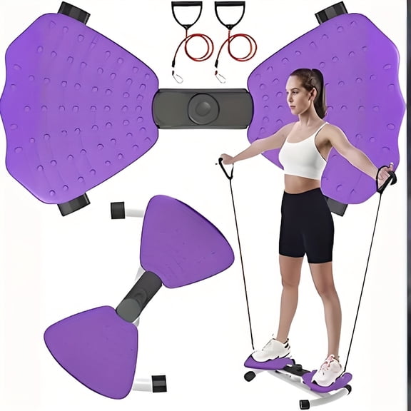 Adjustable Waist Twister Balance Board for Core Strength & Posture Correction, Home Fitness Equipment with Ankle Straps
