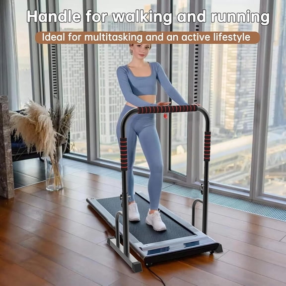 Adjustable Walking Pad Handle only, 19.7 inch Wide,  inch Max Height, Black/Red