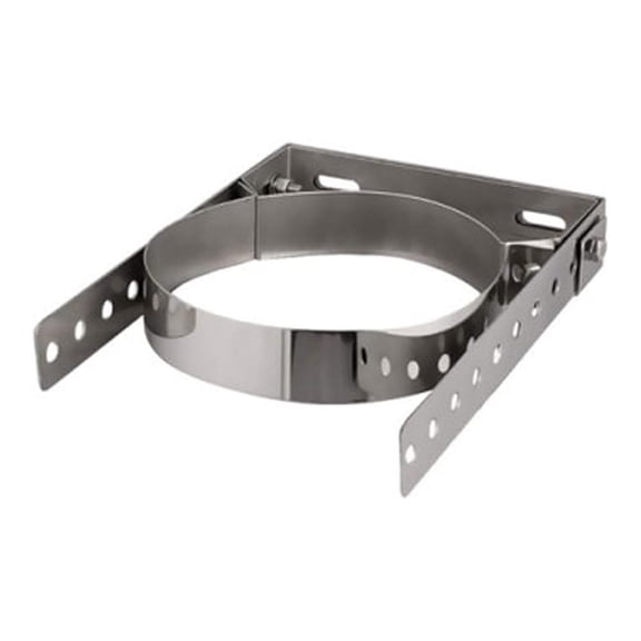 Adjustable Wall Bracket for 6" Diameter 304 Stainless Steel All Fuel Class-A Double Wall Insulated Chimney Pipe