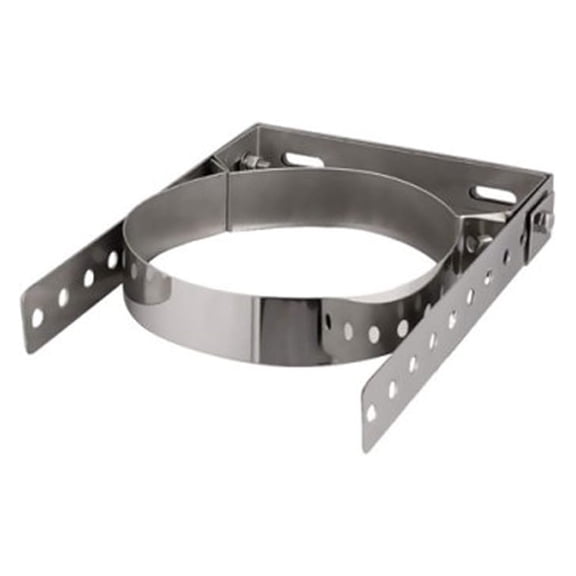 Adjustable Wall Bracket for 6" Diameter 304 Stainless Steel All Fuel Class-A Double Wall Insulated Chimney Pipe