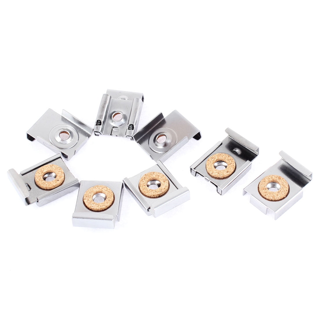 Adjustable Wall Hanging Mount Mirror Clip Set Screws Liners 8pcs