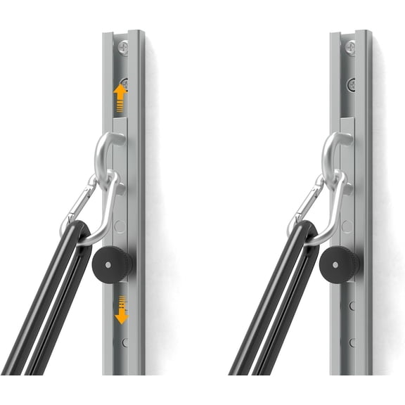 Adjustable Wall-Mounted Anchor Fitness System with Automatic Locking Function Resistance Band Wall Anchor Exercise Equipment for at Home Gym Fitness Workout,Black