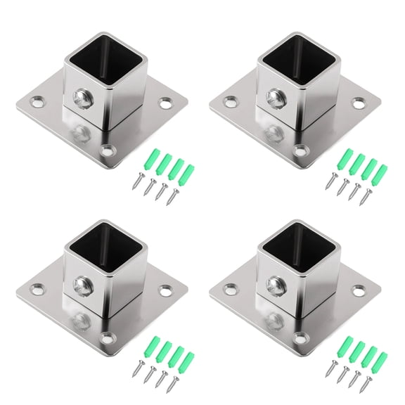 Adjustable Wall-Mounted Pipe Bracket Set - Steel Flange Base Supports for Commercial Wardrobe Shelving Systems
