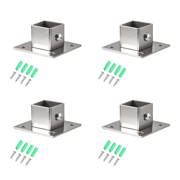 Adjustable Wall-Mounted Pipe Bracket Set - Steel Flange Base Supports for Commercial Wardrobe Shelving Systems