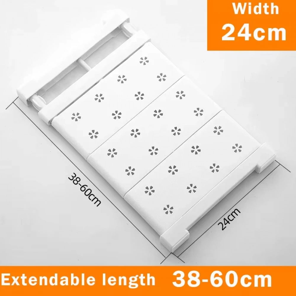 Adjustable Wardrobe Storage Shelf Extendable Closet Shelf Wall Mounted ...