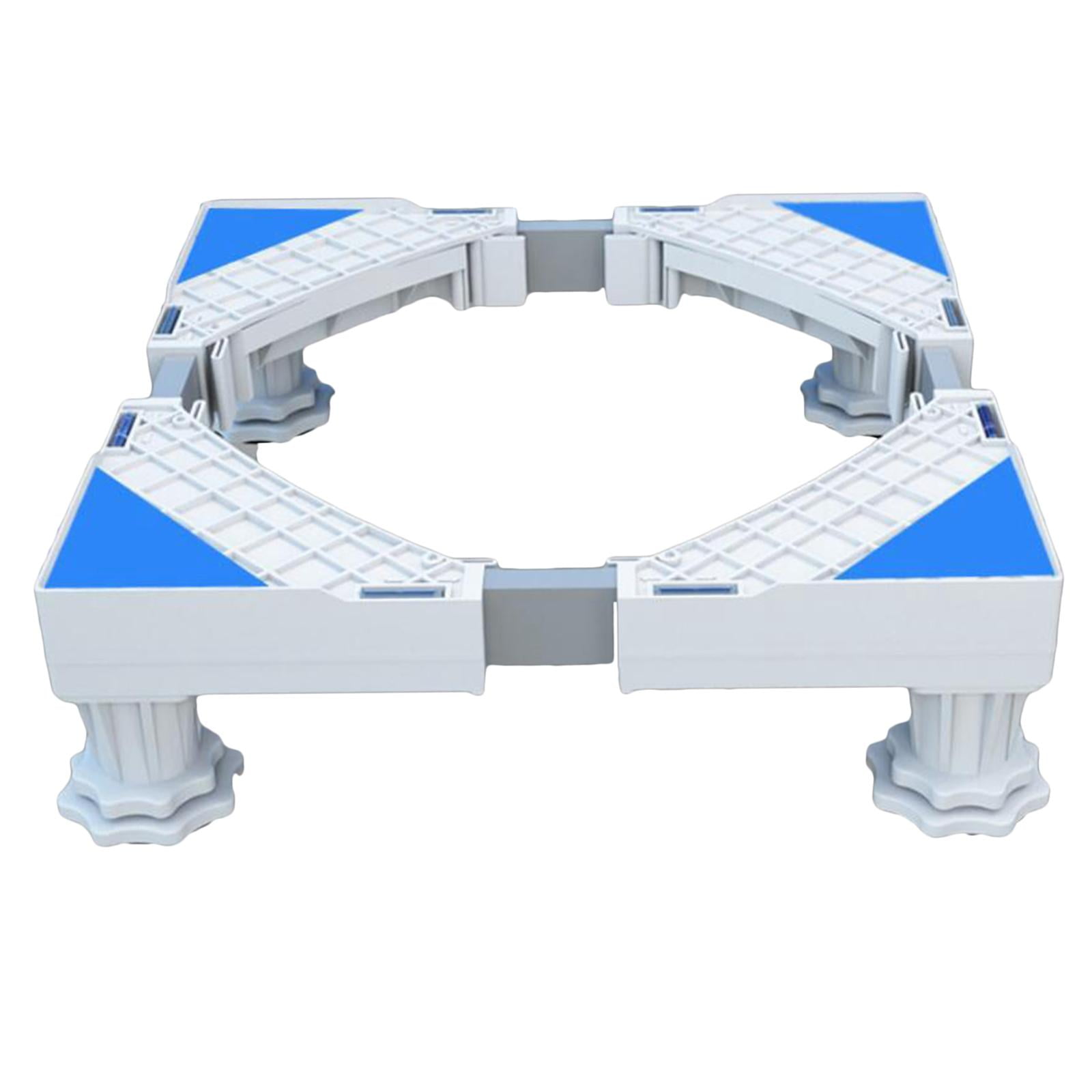 Adjustable Washing Machine Stand Base Bracket for Washer Dryer Refrigerator White