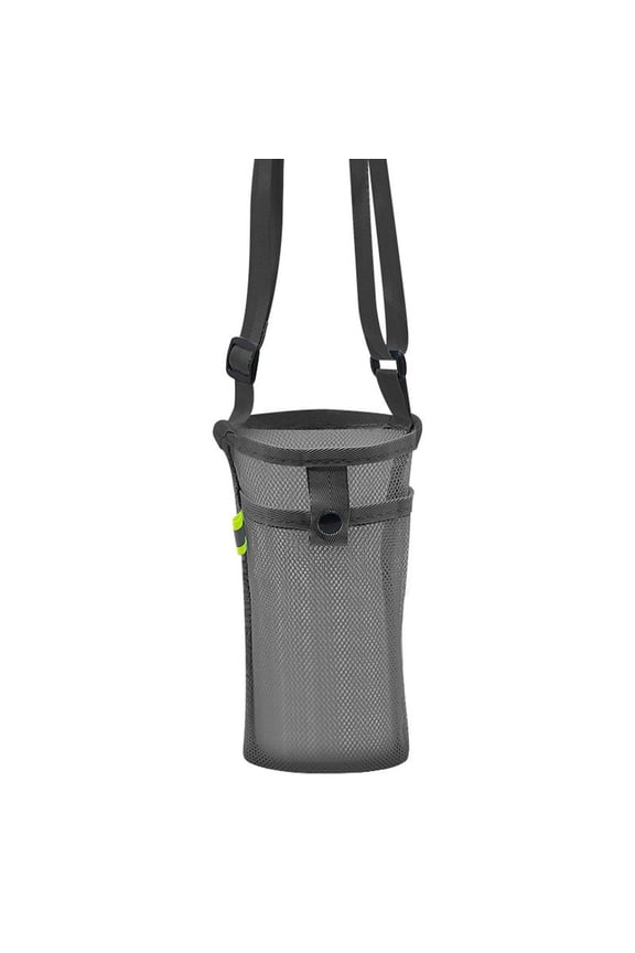 Adjustable Water Bottle Holder with Crossbody Strap - Mesh Sports Bottle Carrier for Hiking, Gym, Camping & Travel - Hands-Free Sling Bag for Walking, Running & Beach