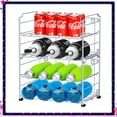 thumbnail image 1 of Adjustable Water Bottle Organizer Holder, 2-Tier 2 Pack Stackable Water Bottle Holder for Kitchen Countertop Pantry Cabinet, Silver, 1 of 7