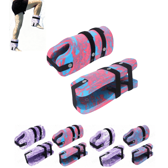Adjustable Water-Friendly Ankle Resistance Straps | Aquatic Training Ankle Weights for Pool, Spa, Bathtub & Indoor Fitness Training