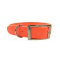thumbnail image 1 of Adjustable Waterproof Dog Collar with Double Metal Buckles, Heavy Duty Coated Chew Resistant Pet Collar for Small Medium Large Dogs(Orange), 1 of 3