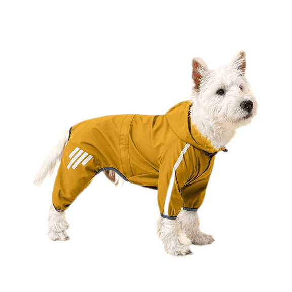 Adjustable Waterproof Dog Raincoat with Windproof Warmth and Reflective Stripes for Small Dogs Pet Jacket