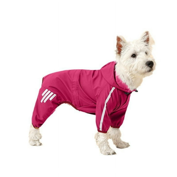 Adjustable Waterproof Dog Raincoat with Windproof Warmth and Reflective Stripes for Small Dogs Pet Jacket
