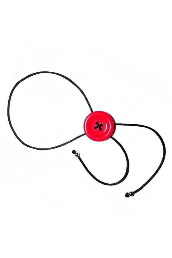 Adjustable Wax Cord Necklace with Button Charm, Lightweight Unisex Jewelry for Parties & Daily Wear,