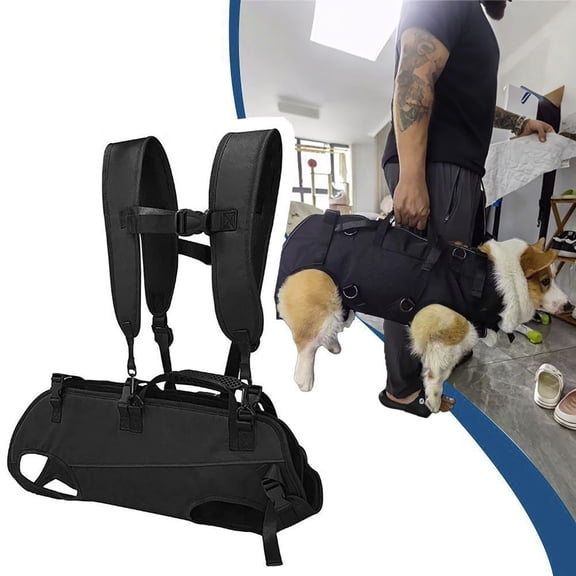 Adjustable Wearable Dog Sling Backpack for Hands-Free Front Support Travel Hiking Biking and Motorcycle Rides