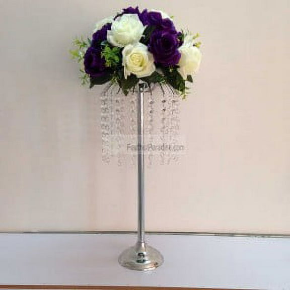 Adjustable Wedding Crystal Flower Stand For Feather Balls 20-32 inches New!!!
