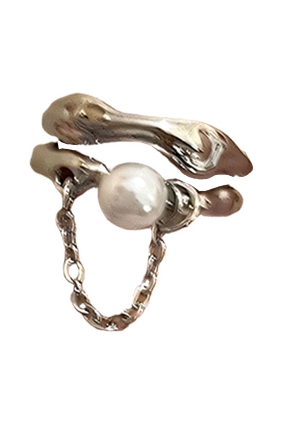 Adjustable Wedding Rings Dating Rings Double Layer Delicate Finger Jewelry Alloy Texture for Woman and Present