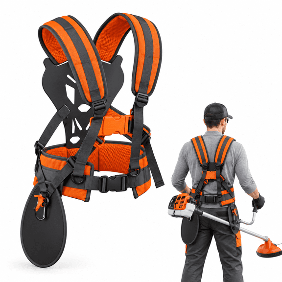 Adjustable Weed Eater Strap, Padded 5-Point Trimmer Harness