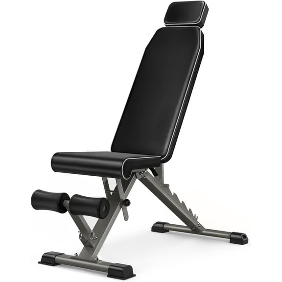 Adjustable Weight Bench,1000 LB Folding Workout Bench for Gym Strength , Incline Decline Flat Utility Bench Press for Full Workout, Upright Storage Yellow Exercise Bench