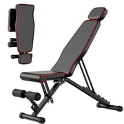 Adjustable Weight Bench with 7 Level Backrest, 4 Level Seat, 3 Level Leg Extension, Foldable Dumbbell Workout Bench for Home Gym, Incline Decline Positions for 