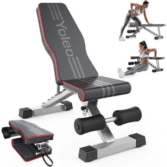 Adjustable Weight Bench, AS-Certified 95% Pre-Assembled 827-2315LBS Foldable Workout Bench for Home Gym - Incline Decline Flat Bench Press, Strength Training Gym Bench