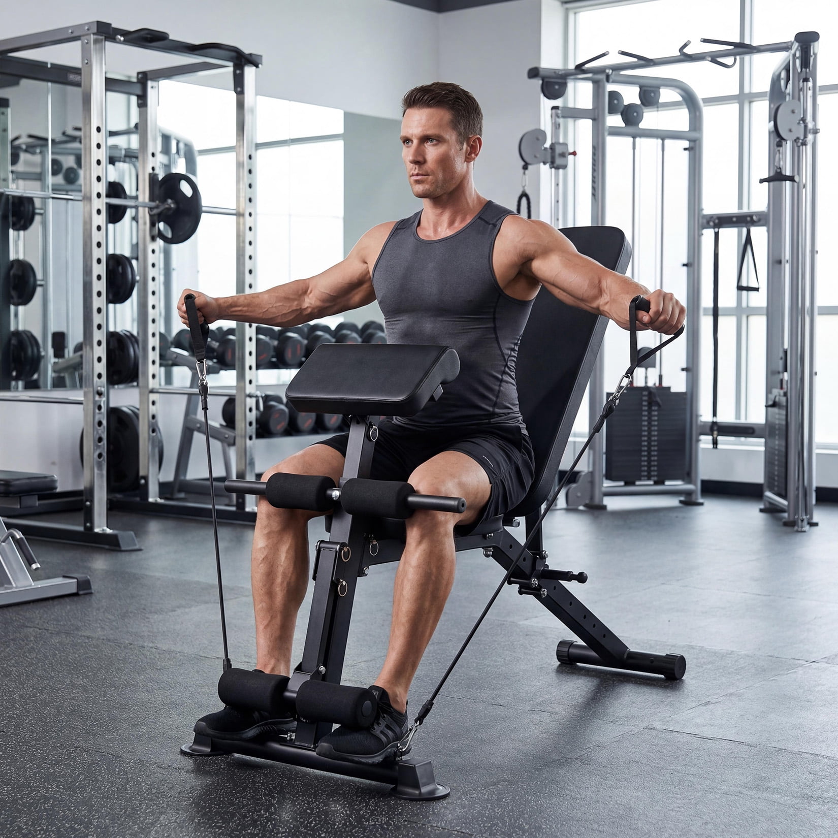 Adjustable Weight Bench, Foldable Flat Incline Decline Workout Bench & All-in-One Home Gym Training Station, Multi-Style & Weight Capacity Optional for Full Body Strength Training
