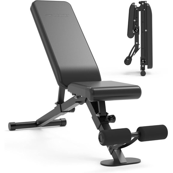 Adjustable Weight Bench Foldable Workout Exercise Bench with Automatic Lock for Upright Incline Decline and Flat Full  Exercise