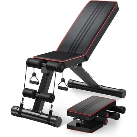 Adjustable Weight Bench - Utility Weight Benches for Full Workout, Foldable Incline/Decline Bench Press for Gym