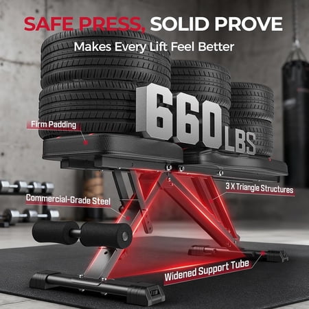 Adjustable Weight Bench for Full Body Workout - Multi-Purpose Foldable Incline Utility Gym Equipment