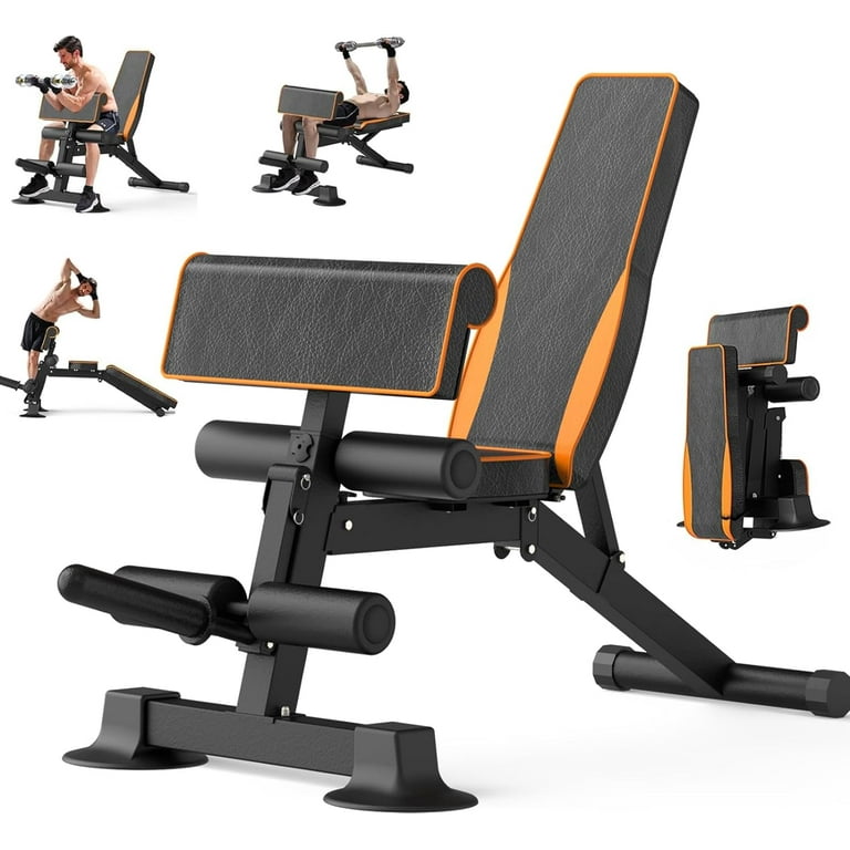 Adjustable Weight Bench multi function Workout Bench for Home Gym Foldable Incline Decline Benches for Full Body Workout 800LBS