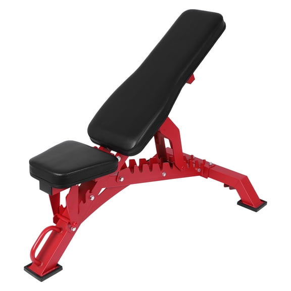 Adjustable Weight For Home Gym Strength Training 1300LBS Weight Capacity Incline Decline Flat Utility Workout Fitness Equipment (Red)