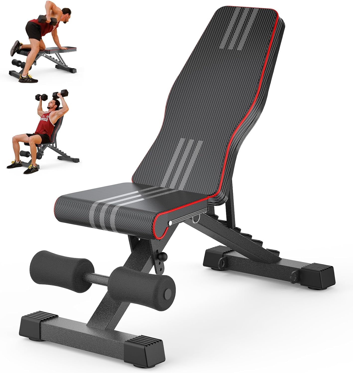 Adjustable Weight  for  Press, Heavy Duty Stable Workout  Foldable Weight Benches for Home Gym, Incline/Decline 90 Degree  Exercise