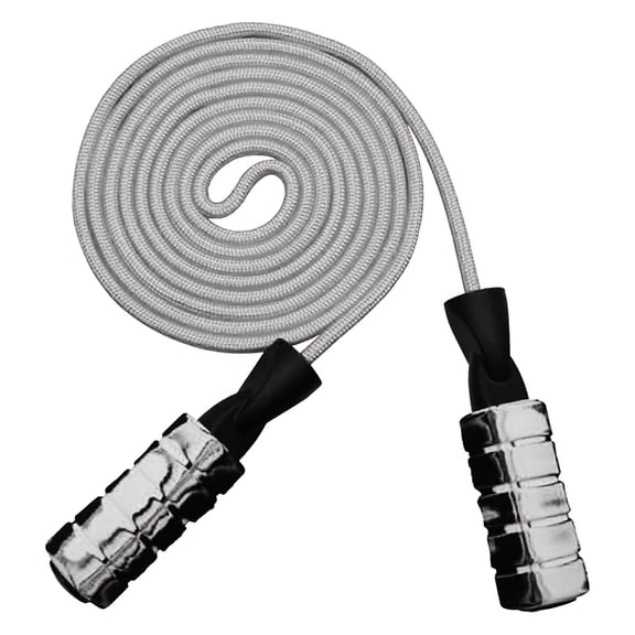 Adjustable Weighted Cotton Jump Ropes, Skipping Ropes Fitness Jumping Ropes Athletic Exercise Ropes for Men Women Cardio Workout Training,Comfortable Grip Durable Wear Resistant Indoor Outdoor,Grey