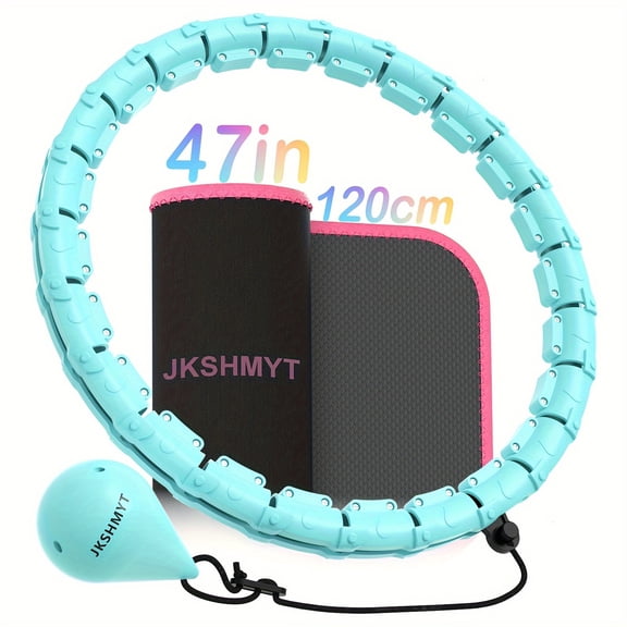 Adjustable Weighted Fitness Ring, 24 Detachable Links, 360° Rotation Smart Exercise Hoop for Women, Beginners & Full Body Workout