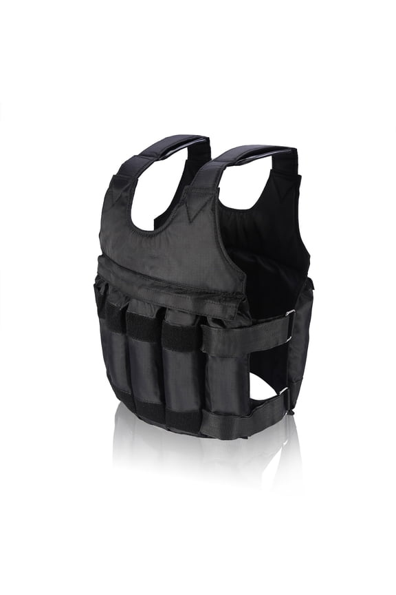Adjustable Weighted Vest 110 lb/44lb Black for Crossfit, HIIT, Strength, Cross Training and Cardio Exercise