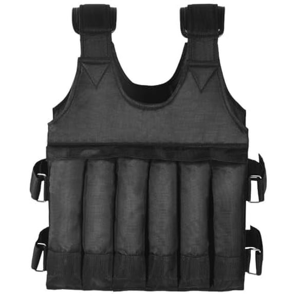 Adjustable Weighted Vest Up to 110LB with 12 Bags Workout Weight Vest Exercise Training Fitness Jacket Running Vest for Man Woman (Not Including Sand and Steel)