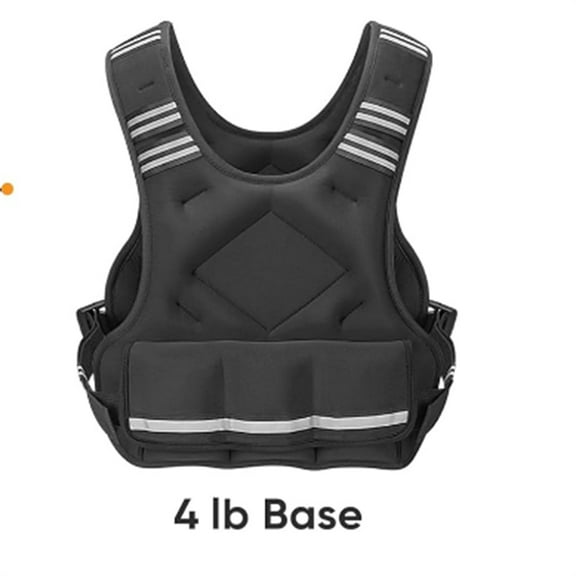 Adjustable Weighted Vest, 4-10lb/12-18lb/20-32lb Vest with 6 Ironsand Weights and Large Pocket, Weight Vest for Men Women Strength Training, Running, Walking