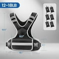 thumbnail image 1 of Adjustable Weighted Vest for Women and Men - 4-10lb/12-18lb/20-32lb with 6 Ironsand Weights, Shoulder Pads, and Large Pocket for Walking, Running, Crossfit, and Strength Training, 1 of 6