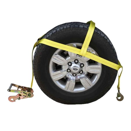 Adjustable Wheel Net w/ 2” Top Strap, Twisted Snap Hook & Ratchet w/