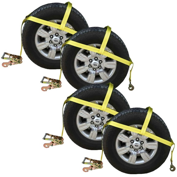 Adjustable Wheel Net w/ 2 Top Strap, Twisted Snap Hook & Ratchet w/