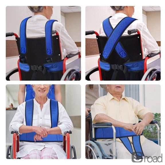 Adjustable Wheelchair Safety Harness Vest With Shoulder Straps - Fall Prevention & Posture Support Belt For Elderly, Adults, Disabled - Positioning Harness For Chair, Transport, Mobility
