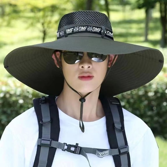 Adjustable Wide Brim Sun Hat For UV Protection Lightweight Breathable Polyester Cotton Outdoor Travel